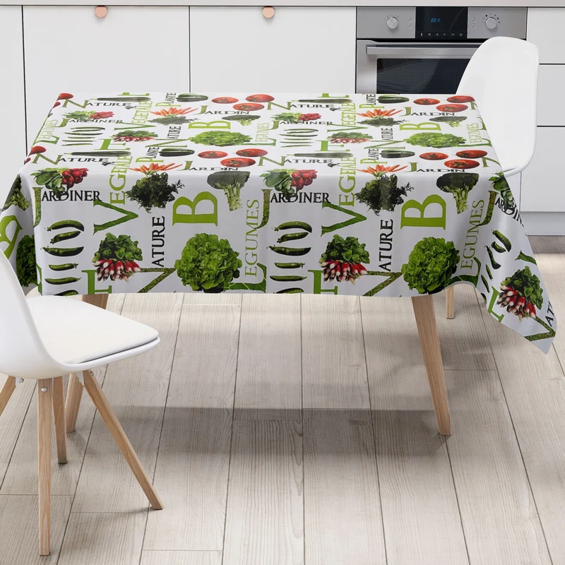 Wachstuch Tischdecke P8192-1 Gemüse Salat Tomate Küche eckig rund oval