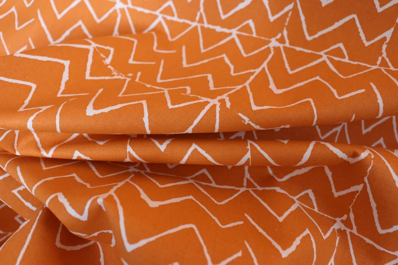 Baumwollstoff Zigzag - orangina