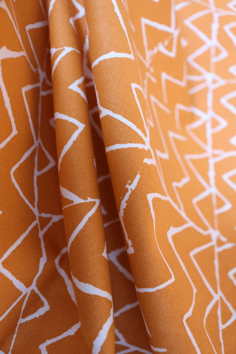 Baumwollstoff Zigzag - orangina