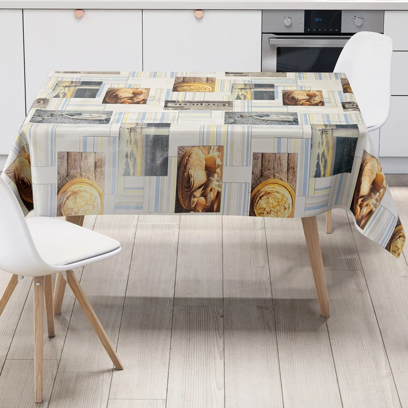 Wachstuch Tischdecke C141281 Creperie Maritim eckig rund oval