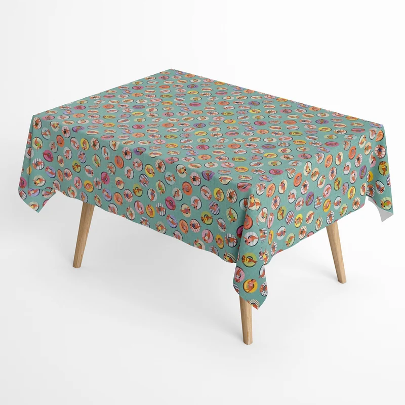 textile Tischdecke Jacquard beschichtete Baumwolle DG131 Meer Pool Bikini eckig rund oval