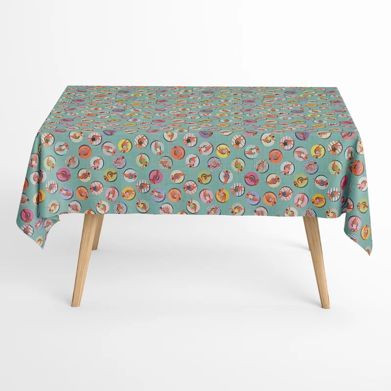 textile Tischdecke Jacquard beschichtete Baumwolle DG131 Meer Pool Bikini eckig rund oval