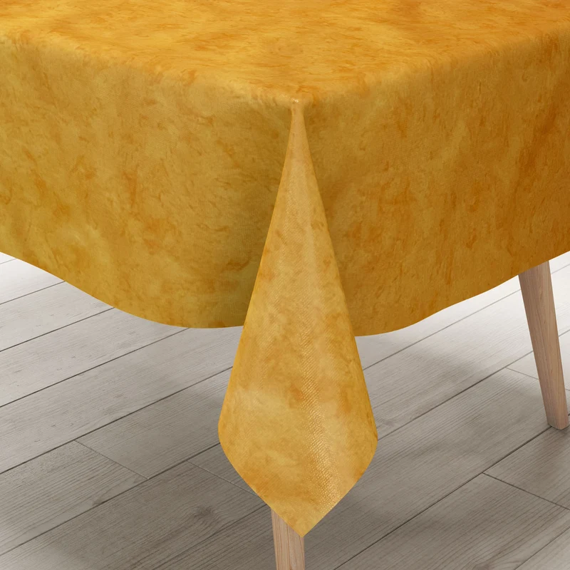 Wachstuch Tischdecke C142604 marmoriert gelb orange eckig rund oval