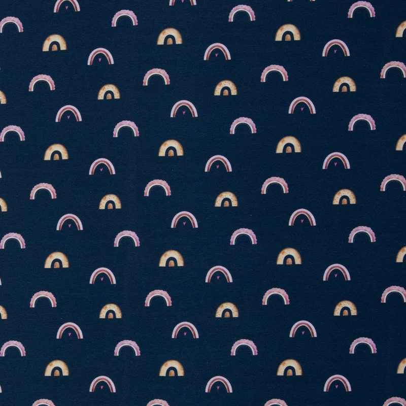 French Terry - Svea Regenbägen - 10 cm