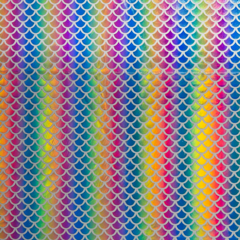 Tüll - Rainbow Schuppen - 10 cm