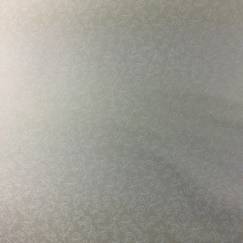 Cream Floral 100% Cotton poplin printed craft fabric 45" M734 Mtex