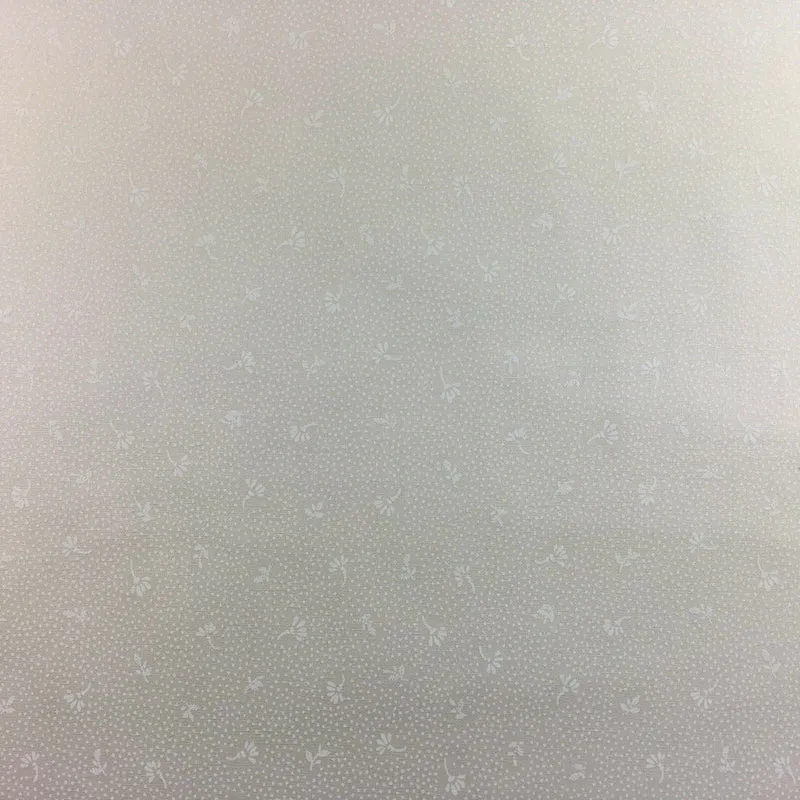 Cream Floral 100% Cotton poplin printed craft fabric 45" M734 Mtex