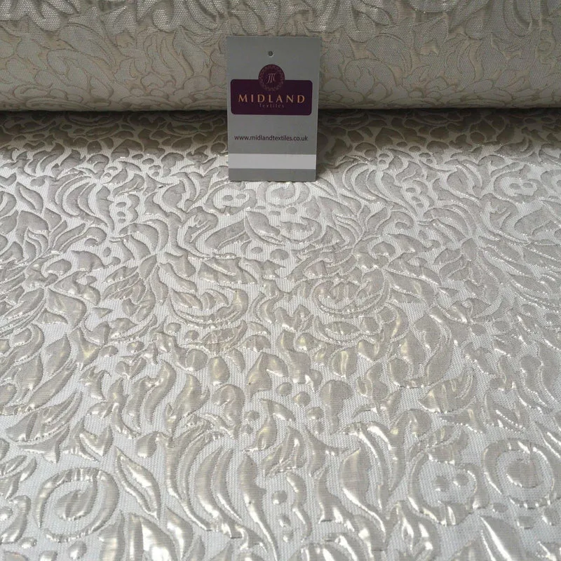 Moon drop Embossed Bridal Medium Weight Dress Fabric 55" wide MQ837-1