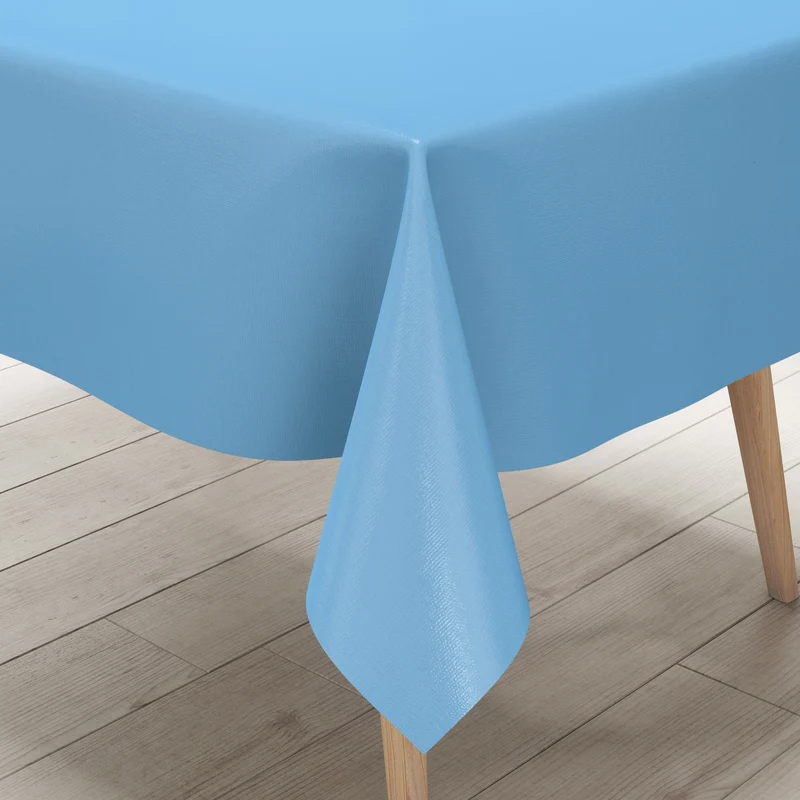 Wachstuch Tischdecke uni 291 einfarbig hellblau eckig rund oval