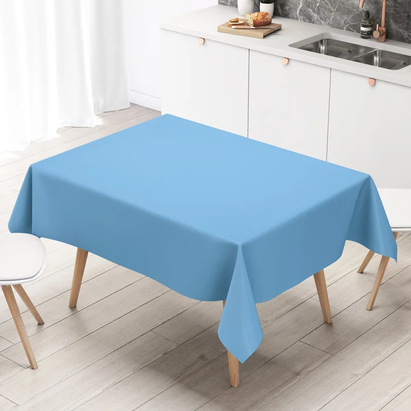 Wachstuch Tischdecke uni 291 einfarbig hellblau eckig rund oval