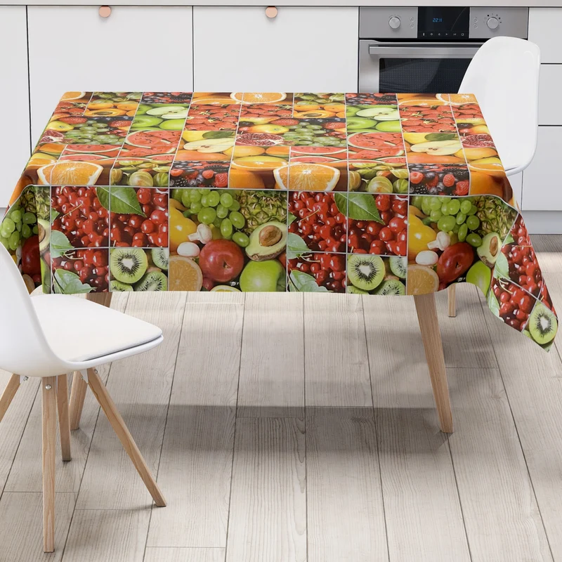 Wachstuch Tischdecke K161A Früchte Obst Gemüse Avocado Küche eckig rund oval