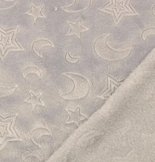 Flanell Fleece - Sterne und Monde - 10 cm