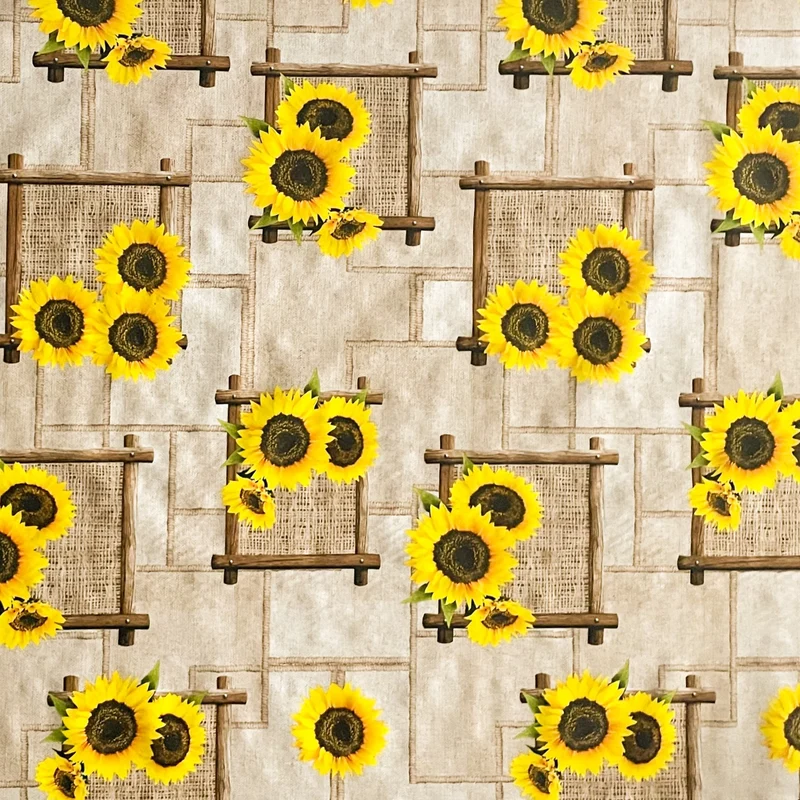 Wachstuch Tischdecke 01433-02 braun Sonnenblumen Blüten Garten Sommer eckig rund oval nach Maß