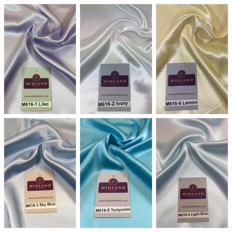 Silky Smooth Japanese Premium Lightweight Satin Dress Fabric 44" M616 Mtex