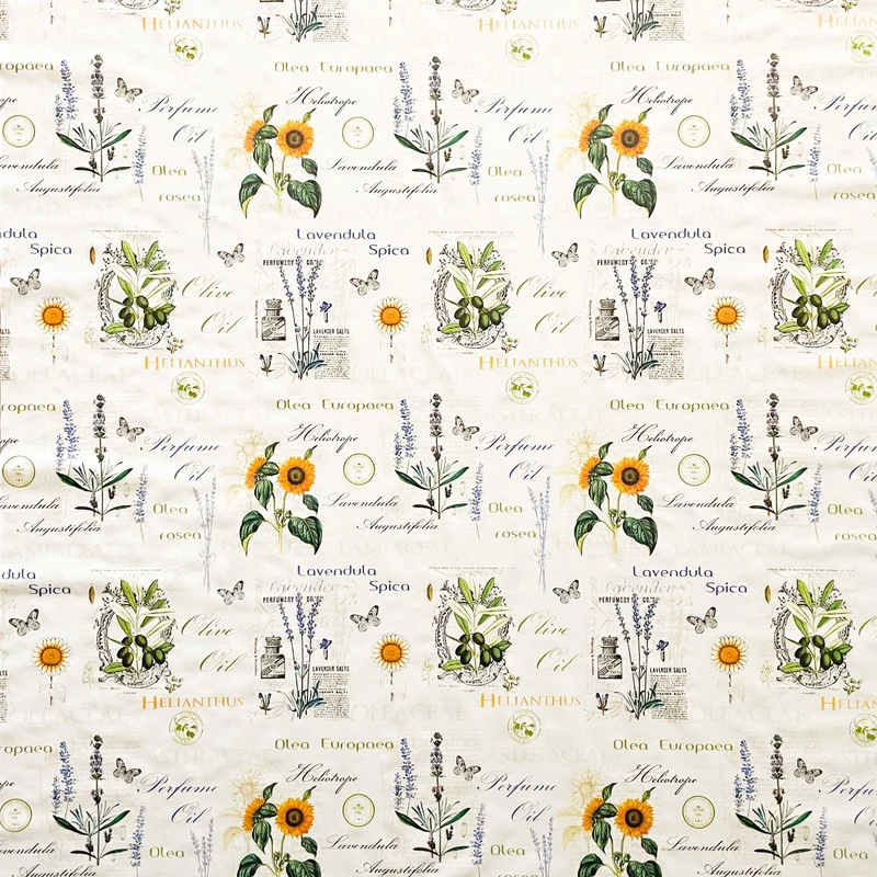 Wachstuch Tischdecke geprägt P732-1 Lavendel Sonnenblumen Meterware eckig rund oval