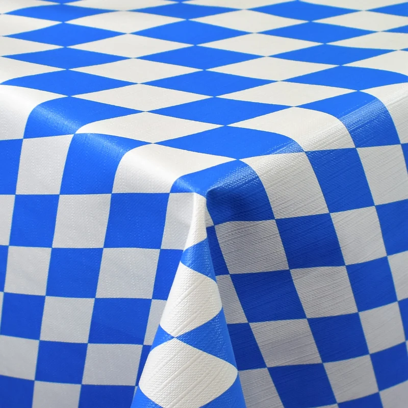 Wachstuch Tischdecke geprägt BY100 Bayerische Raute blau weiß eckig rund oval