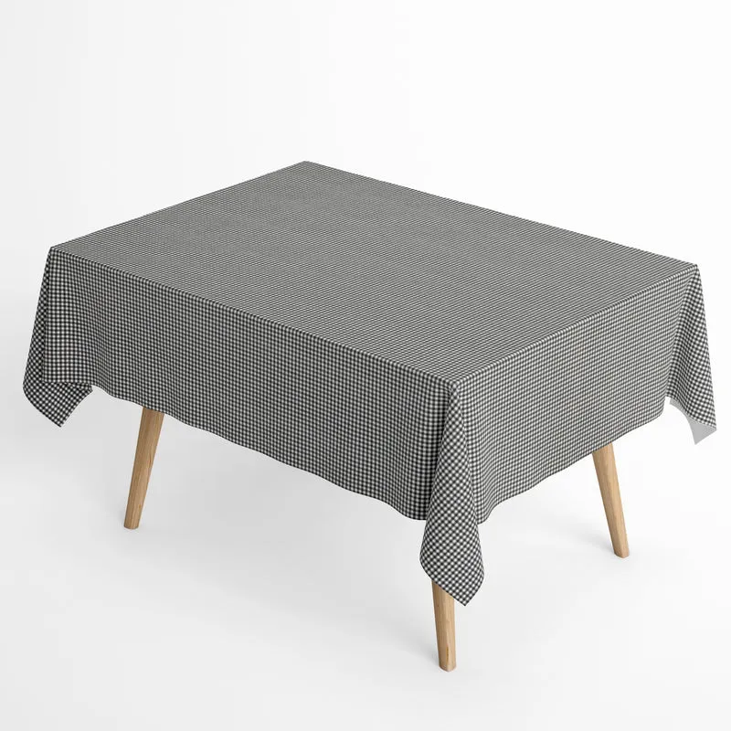 textile Tischdecke Jacquard beschichtete Baumwolle PATINIR GRIS klein kariert grau eckig rund oval