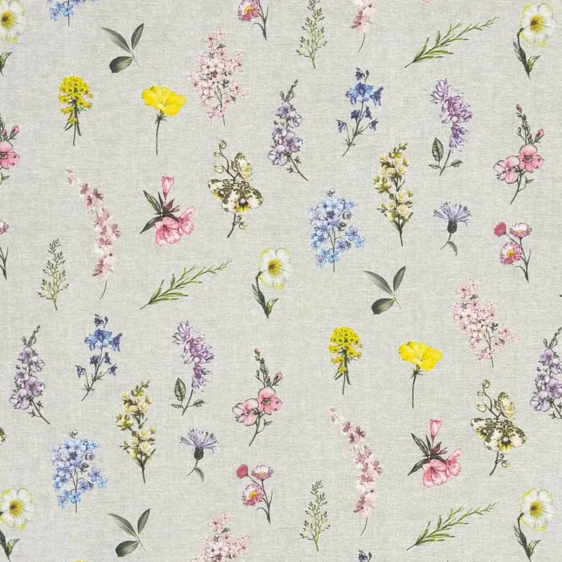 textile Tischdecke Jacquard beschichtete Baumwolle DG90 bunte Blumen eckig rund oval