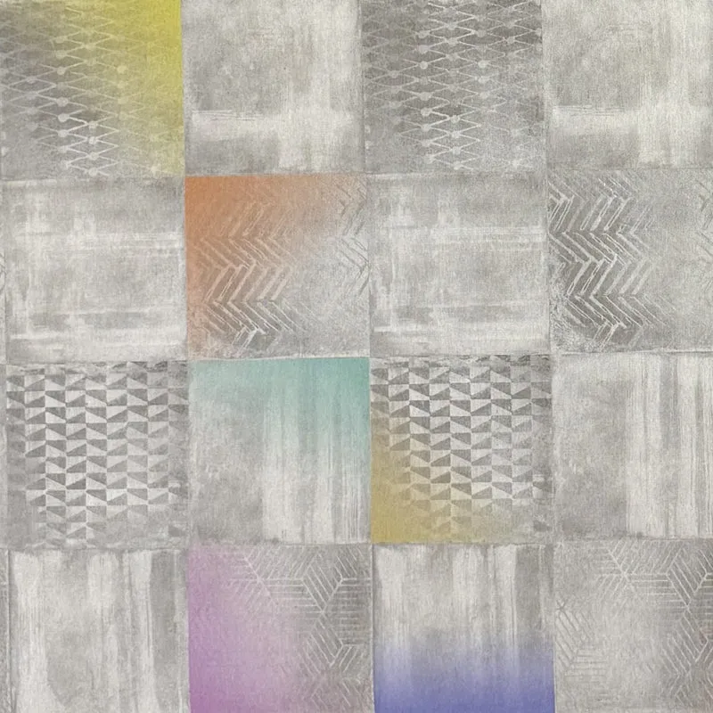 textile Tischdecke Jacquard beschichtete Baumwolle DG522 Mosaik Karo bunt eckig rund oval