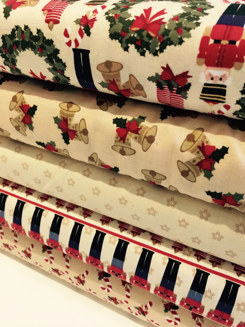 Nutcracker 100% Cotton Christmas Themed Patchwork Fabric 44" M560
