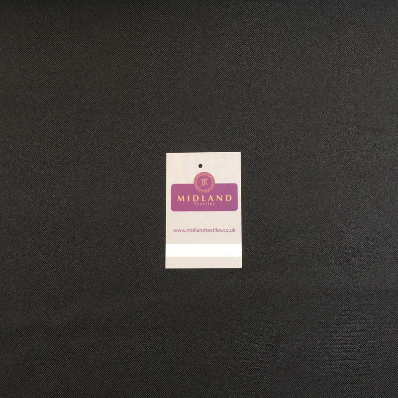 Black Plain Polyester Twill fabric ideal for suits, skirts, uniform 58" M773