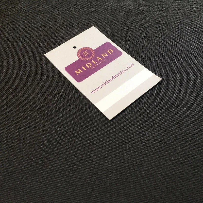 Black Plain Polyester Twill fabric ideal for suits, skirts, uniform 58" M773