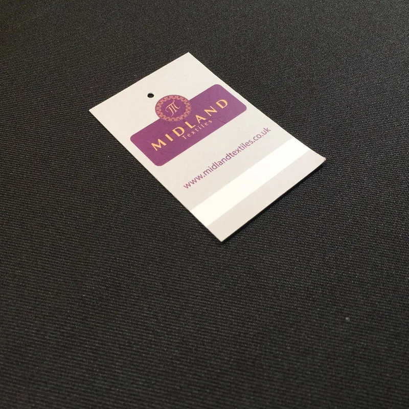 Black Plain Polyester Twill fabric ideal for suits, skirts, uniform 58" M773