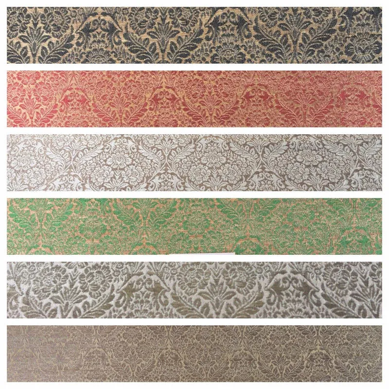 Indian Ornate Ornamental Pure Silk Banarsi brocade fabric 44" M789 Mtex