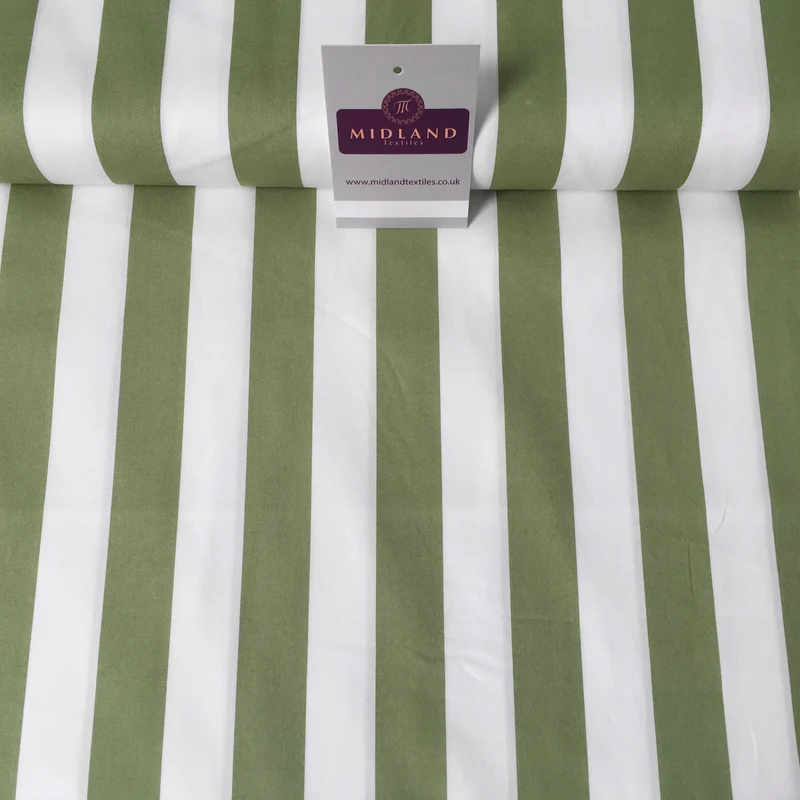 2.5cm Candy Stripped Cotton Poplin shirting, dress Fabric 44" wide MK898 Mtex