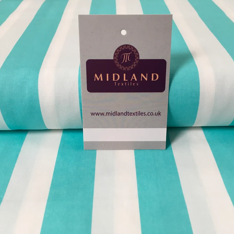 2.5cm Candy Stripped Cotton Poplin shirting, dress Fabric 44" wide MK898 Mtex