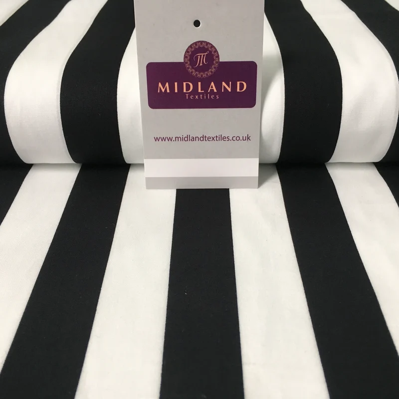 2.5cm Candy Stripped Cotton Poplin shirting, dress Fabric 44" wide MK898 Mtex