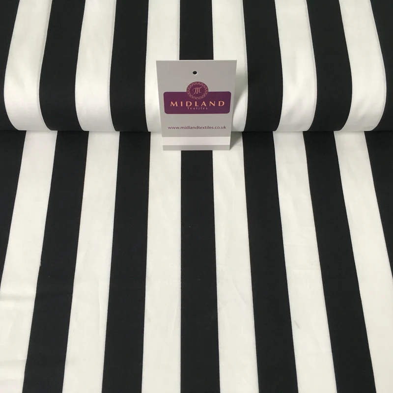 2.5cm Candy Stripped Cotton Poplin shirting, dress Fabric 44" wide MK898 Mtex