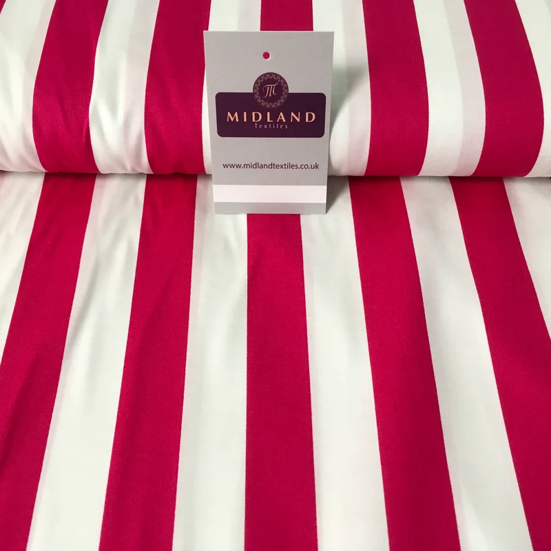 2.5cm Candy Stripped Cotton Poplin shirting, dress Fabric 44" wide MK898 Mtex