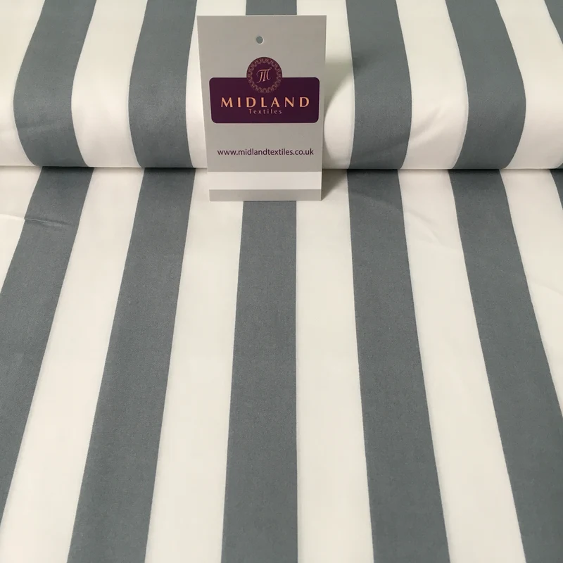 2.5cm Candy Stripped Cotton Poplin shirting, dress Fabric 44" wide MK898 Mtex