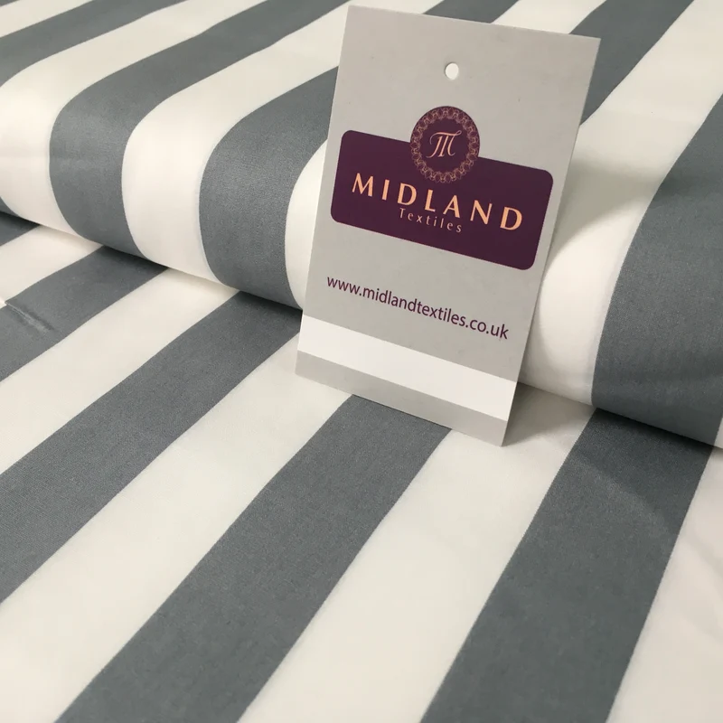 2.5cm Candy Stripped Cotton Poplin shirting, dress Fabric 44" wide MK898 Mtex