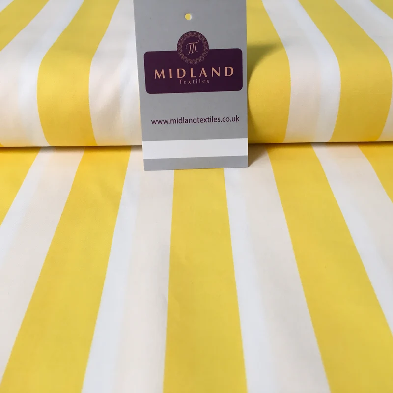 2.5cm Candy Stripped Cotton Poplin shirting, dress Fabric 44" wide MK898 Mtex
