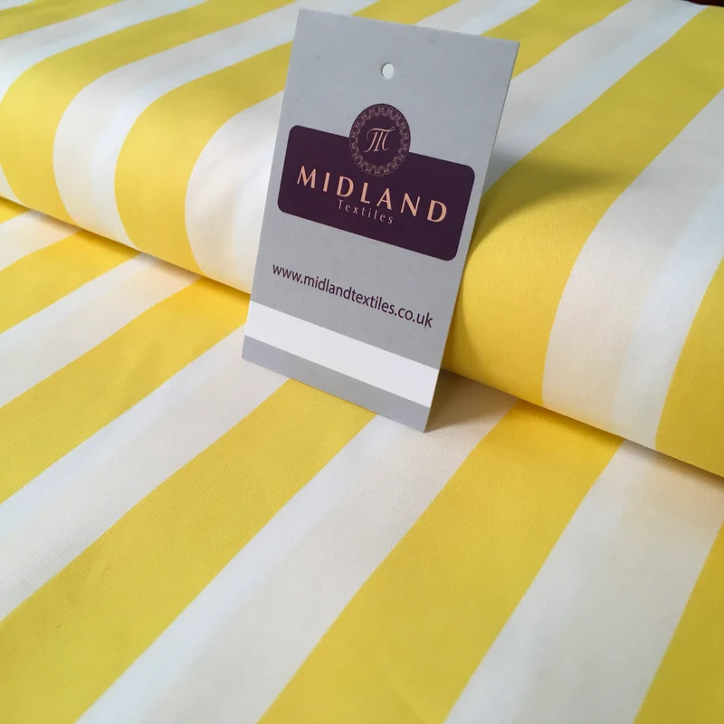 2.5cm Candy Stripped Cotton Poplin shirting, dress Fabric 44" wide MK898 Mtex