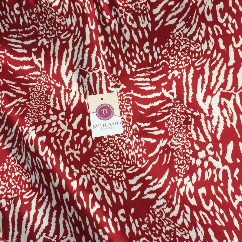 Animal Print lightweight silky Satin fabric 58" M88 Mtex