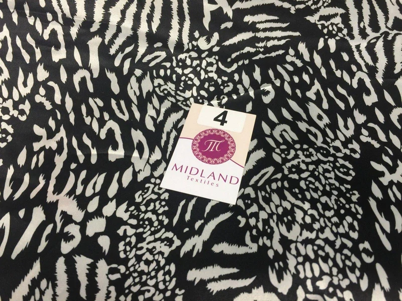 Animal Print lightweight silky Satin fabric 58" M88 Mtex