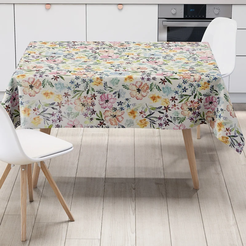 Wachstuch Tischdecke P1192-1 Sommer Blumenwiese abwaschbar eckig rund oval