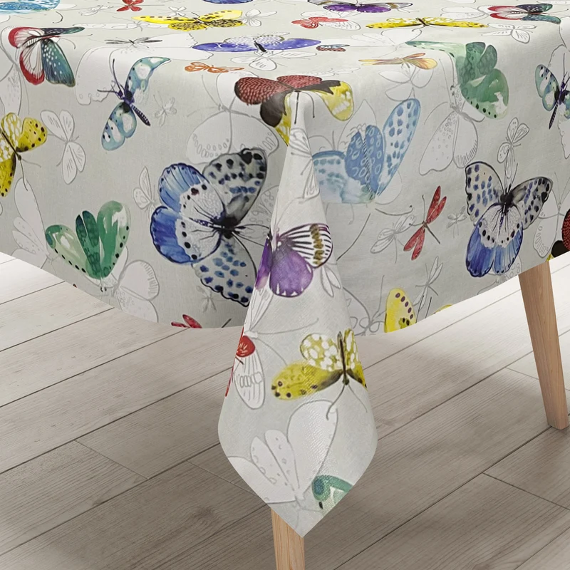 Wachstuch Tischdecke C141701 Schmetterlinge Butterfly Sommer eckig rund oval Meterware