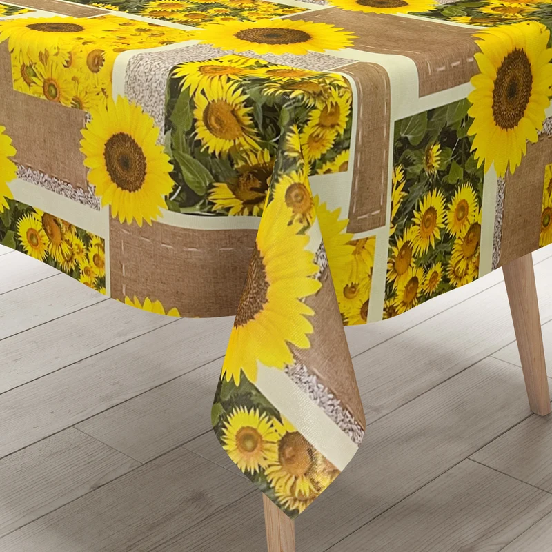 Wachstuch Tischdecke 01045-01 Sonnenblumen Garten Sommer eckig rund oval