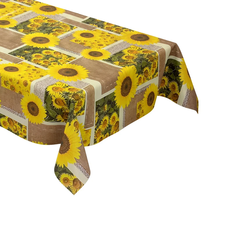 Wachstuch Tischdecke 01045-01 Sonnenblumen Garten Sommer eckig rund oval