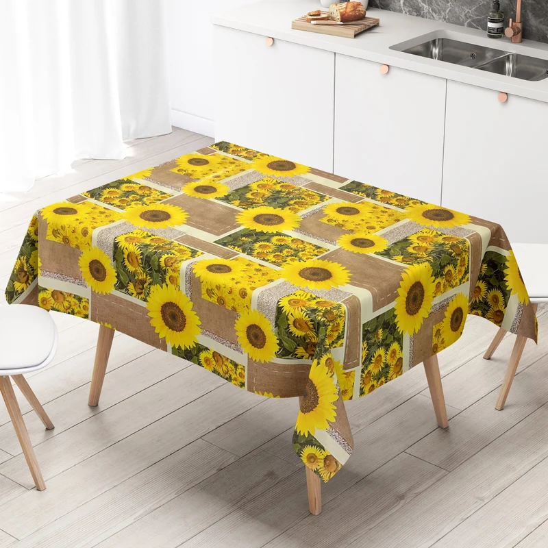 Wachstuch Tischdecke 01045-01 Sonnenblumen Garten Sommer eckig rund oval