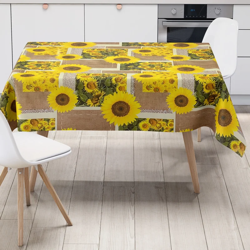Wachstuch Tischdecke 01045-01 Sonnenblumen Garten Sommer eckig rund oval