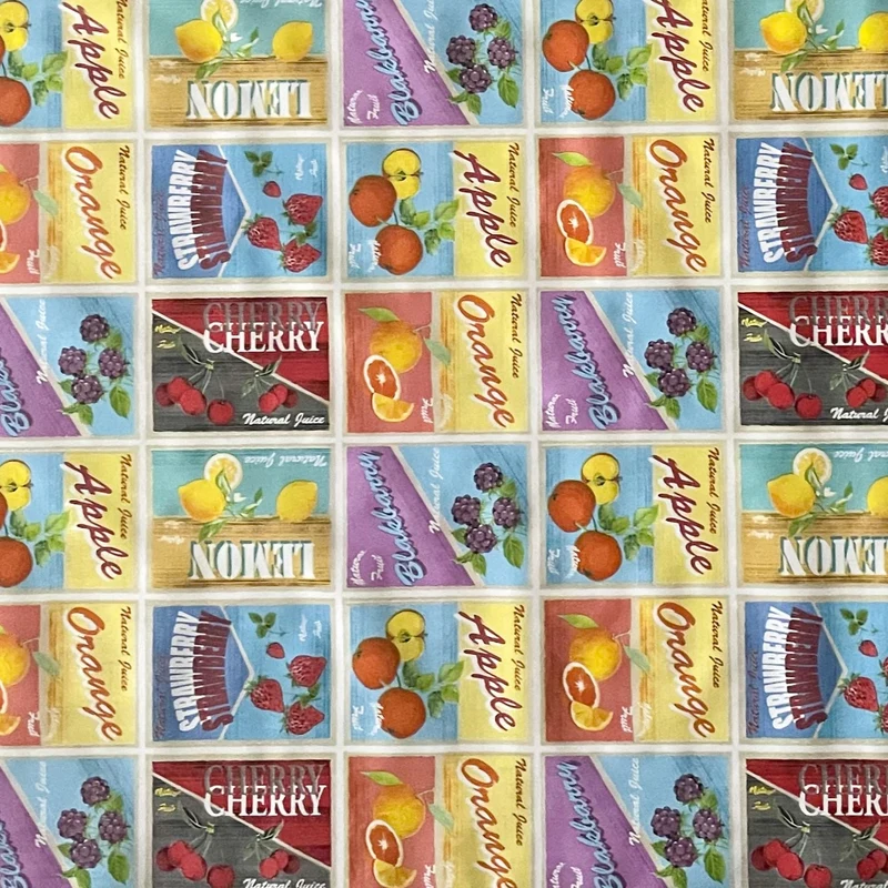 Wachstuch Tischdecke 06233-00 Früchte Obst retro classic Küche Sommer Garten eckig rund oval