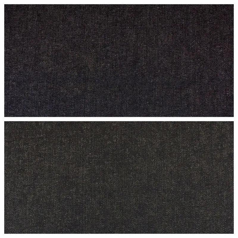 7.5oz Indigo-Black Denim Midweight 100% Cotton Fabric 58"Wide M612 Mtex