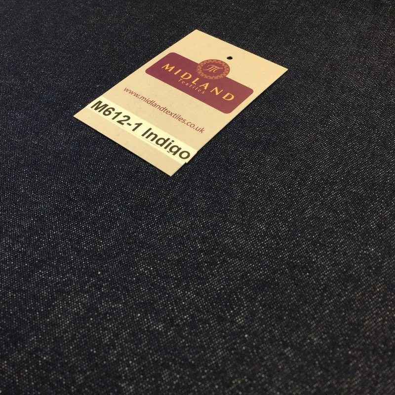 7.5oz Indigo-Black Denim Midweight 100% Cotton Fabric 58"Wide M612 Mtex