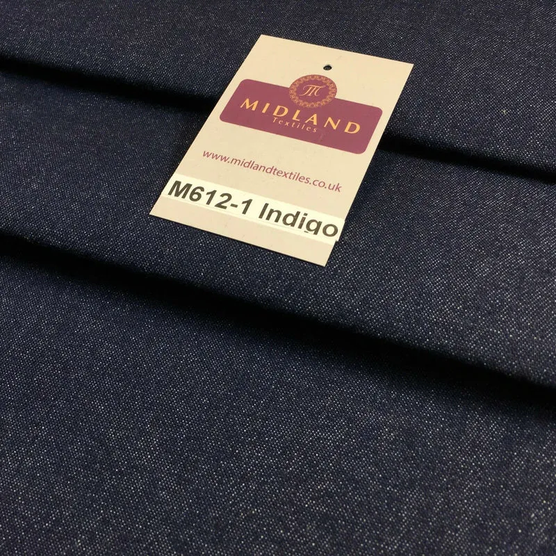 7.5oz Indigo-Black Denim Midweight 100% Cotton Fabric 58"Wide M612 Mtex