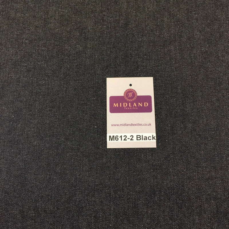 7.5oz Indigo-Black Denim Midweight 100% Cotton Fabric 58"Wide M612 Mtex